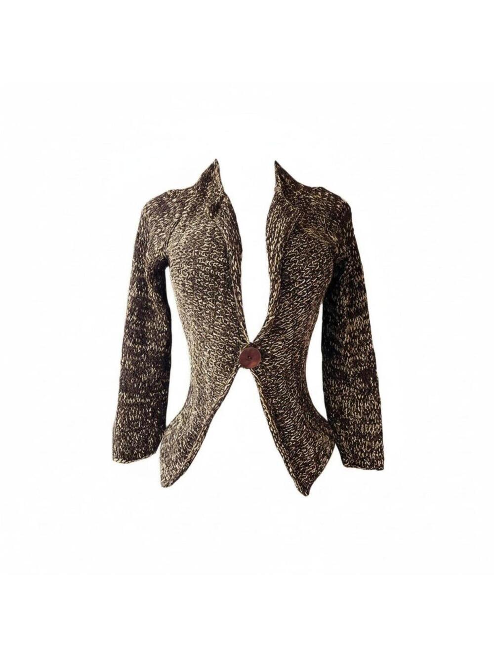 Chico's Women's Brown and Gold Cardigan